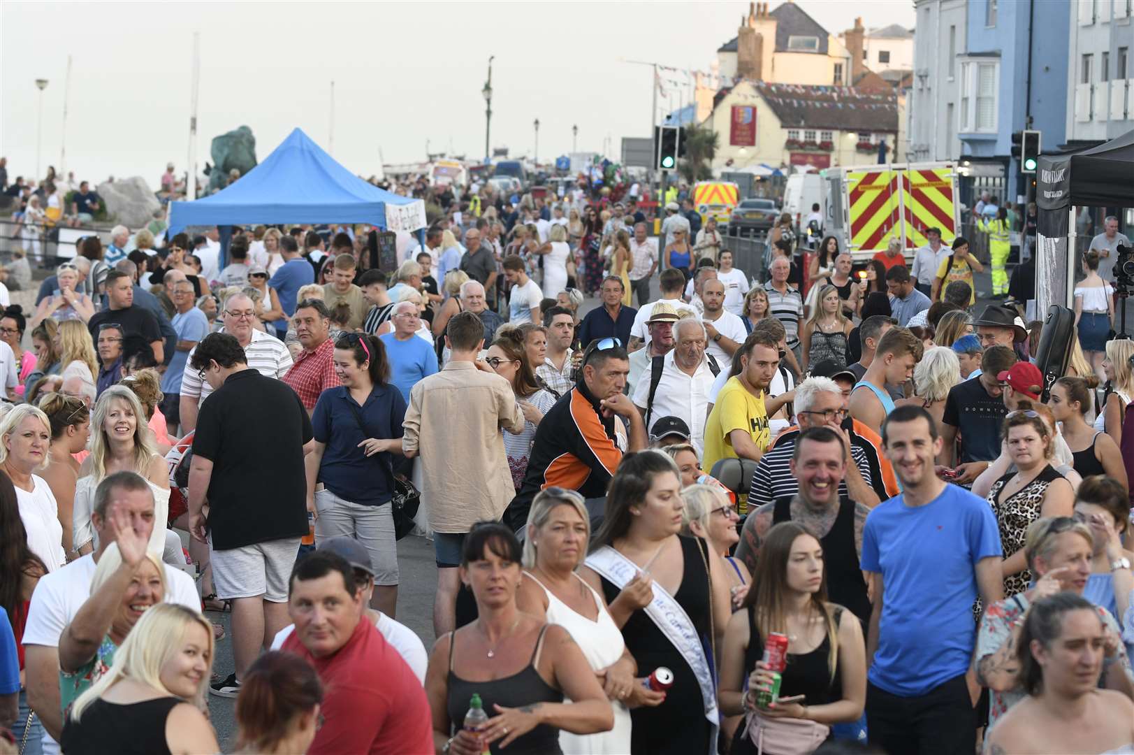 Thousands of people filled the sea front for the fireworks event .Picture: Tony Flashman