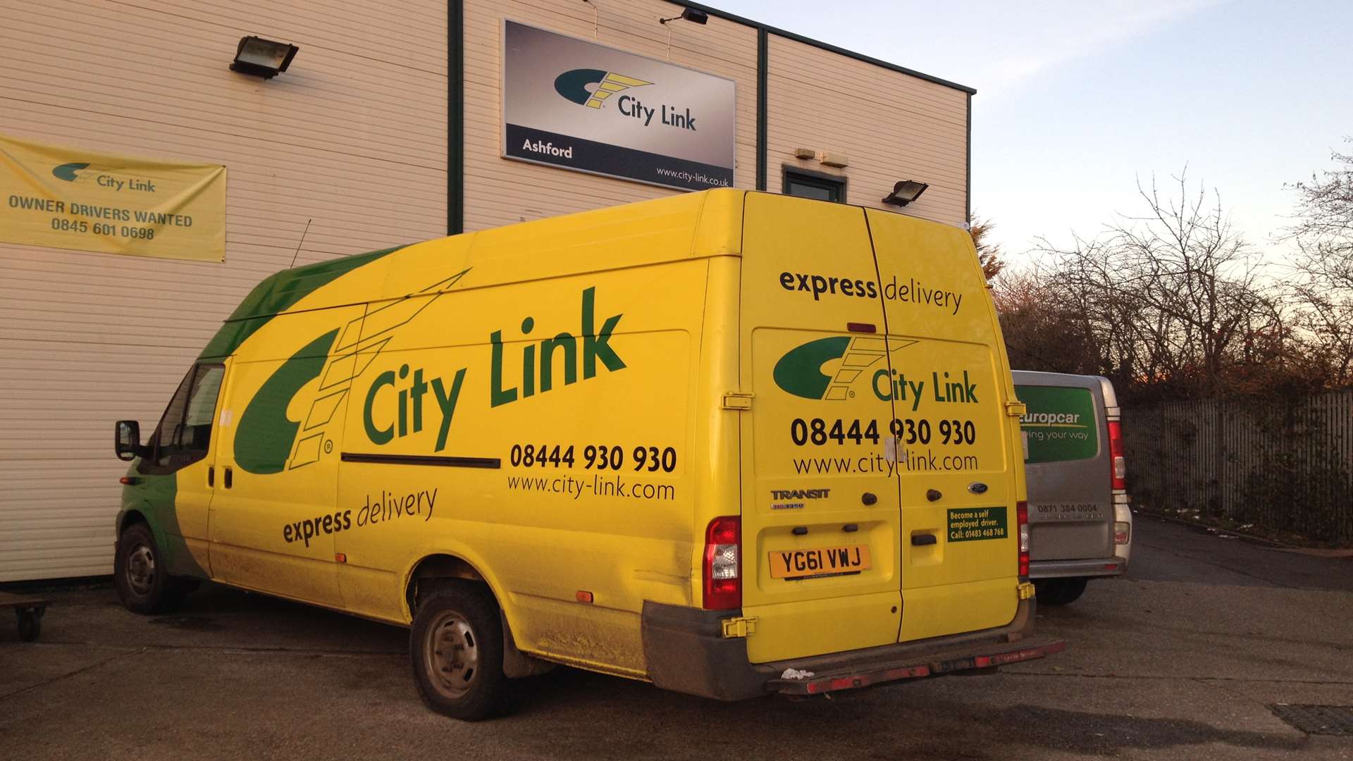 The City Link depot on the Kingsnorth Industrial Estate, Ashford