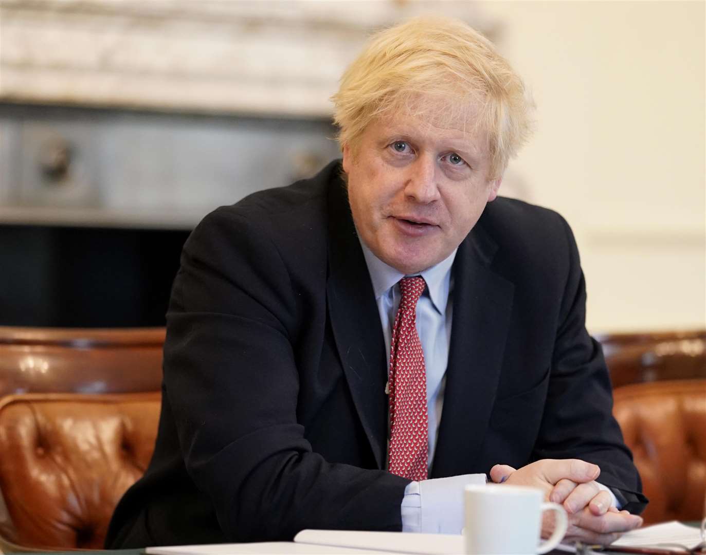 Prime Minister Boris Johnson chairing a meeting in the cabinet room after returning from his coronavirus absence (Andrew Parsons/10 Downing Street/Crown Copyright/PA)