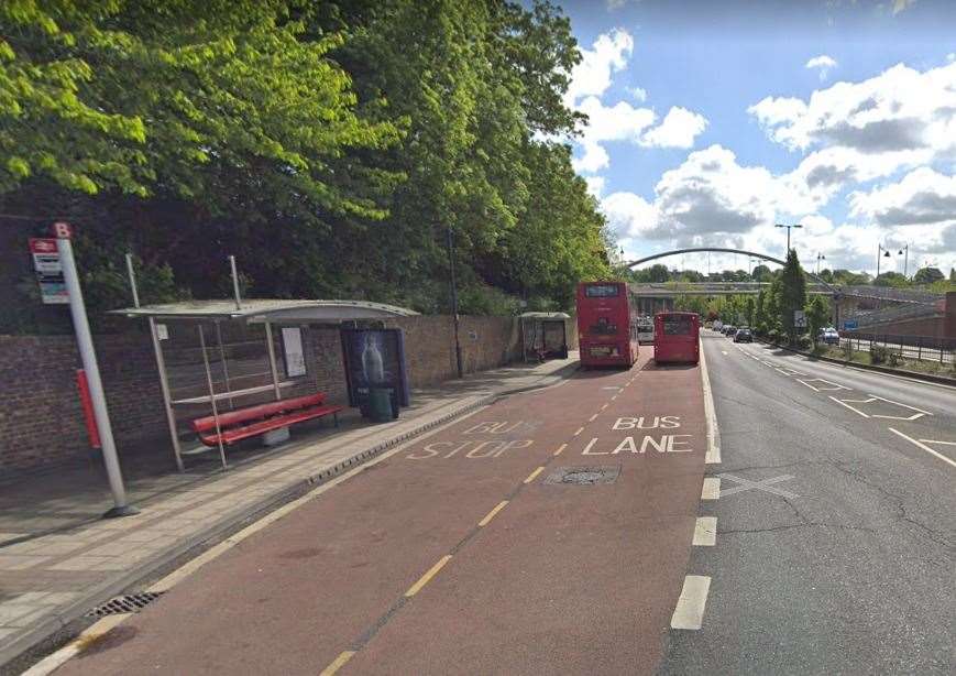 A pedestrian was hit by a bus in Home Gardens, Dartford. Photo: Google
