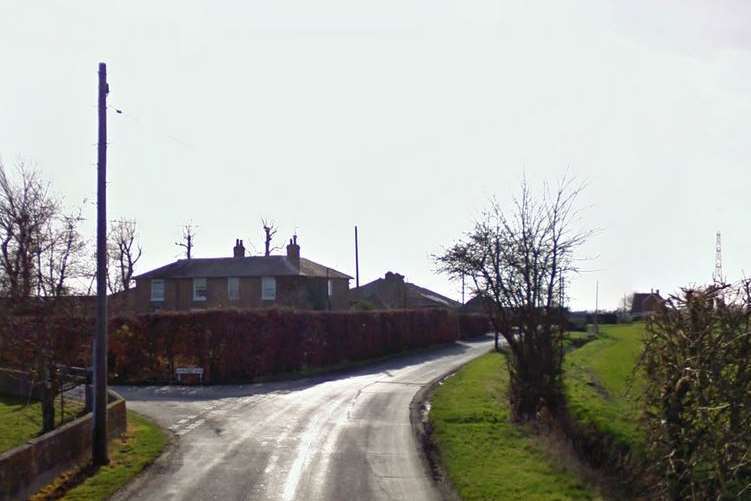 The area of the accident where Bryn Davies died in Newchurch Lane, Newchurch.