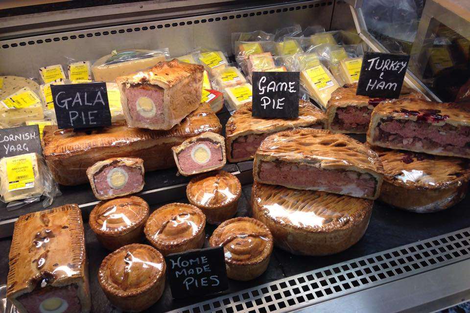 Game pie is one of the treats on sale at AJ Barkaways in West Street, Faversham, part of MB Farms