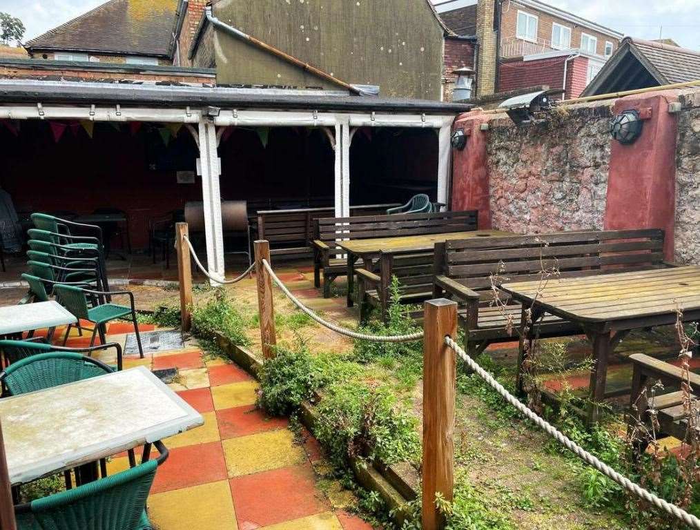 The former Globe Inn includes a courtyard garden. Picture: Rightmove