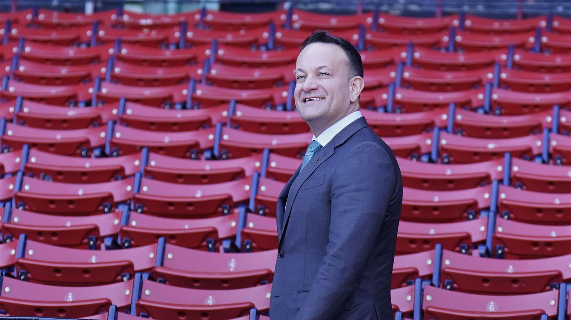 Leo Varadkar in the stands at Fenway park (Niall Carson/PA)