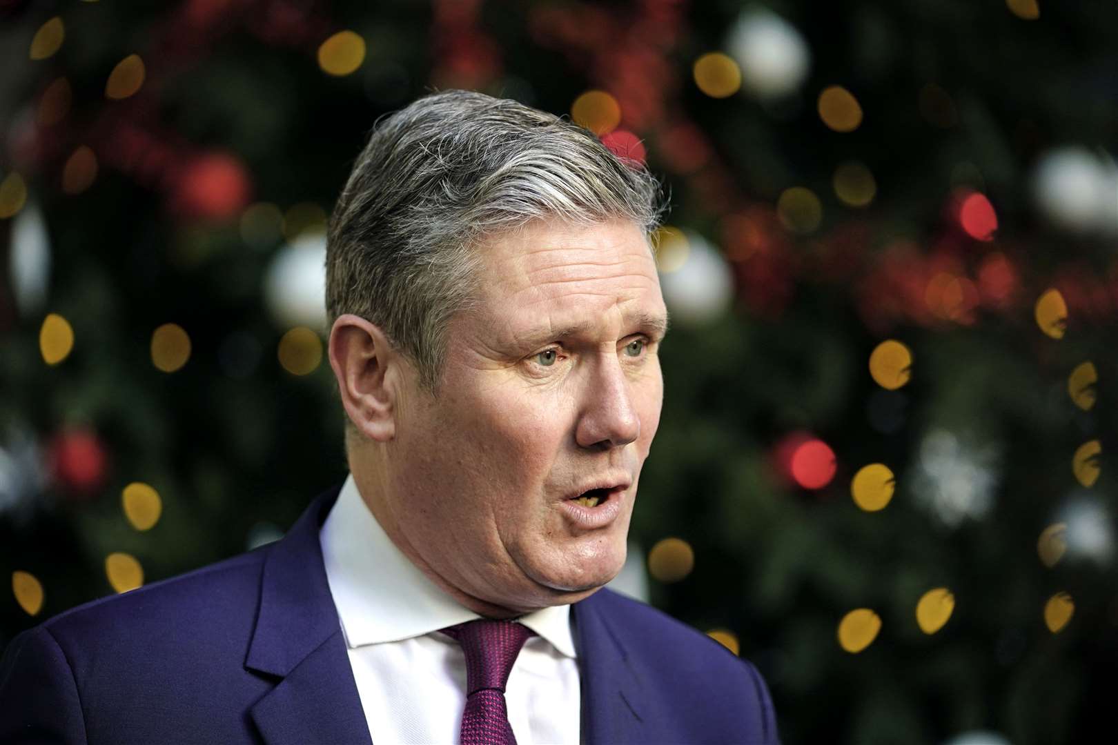 Labour Party leader Sir Keir Starmer speaks to the media (Aaron Chown/PA)