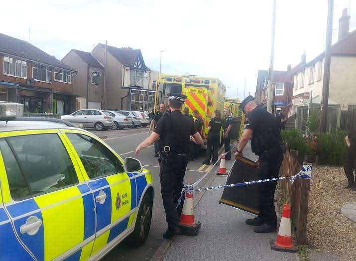 Police cordoned off the area where the man was found