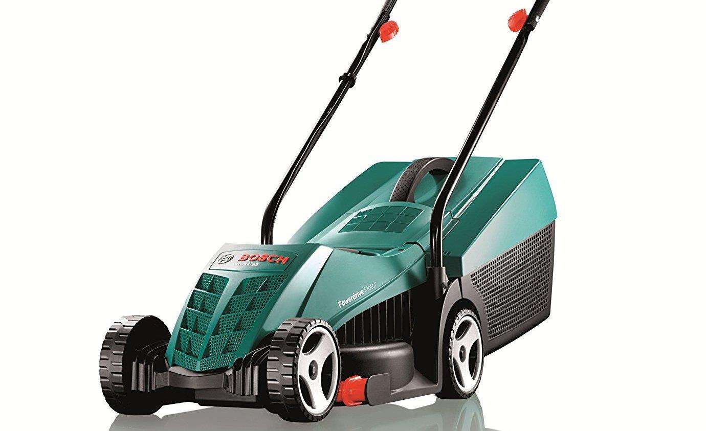 The Bosch Rotak 32 lawnmower is ideal for small and mid-sized gardens