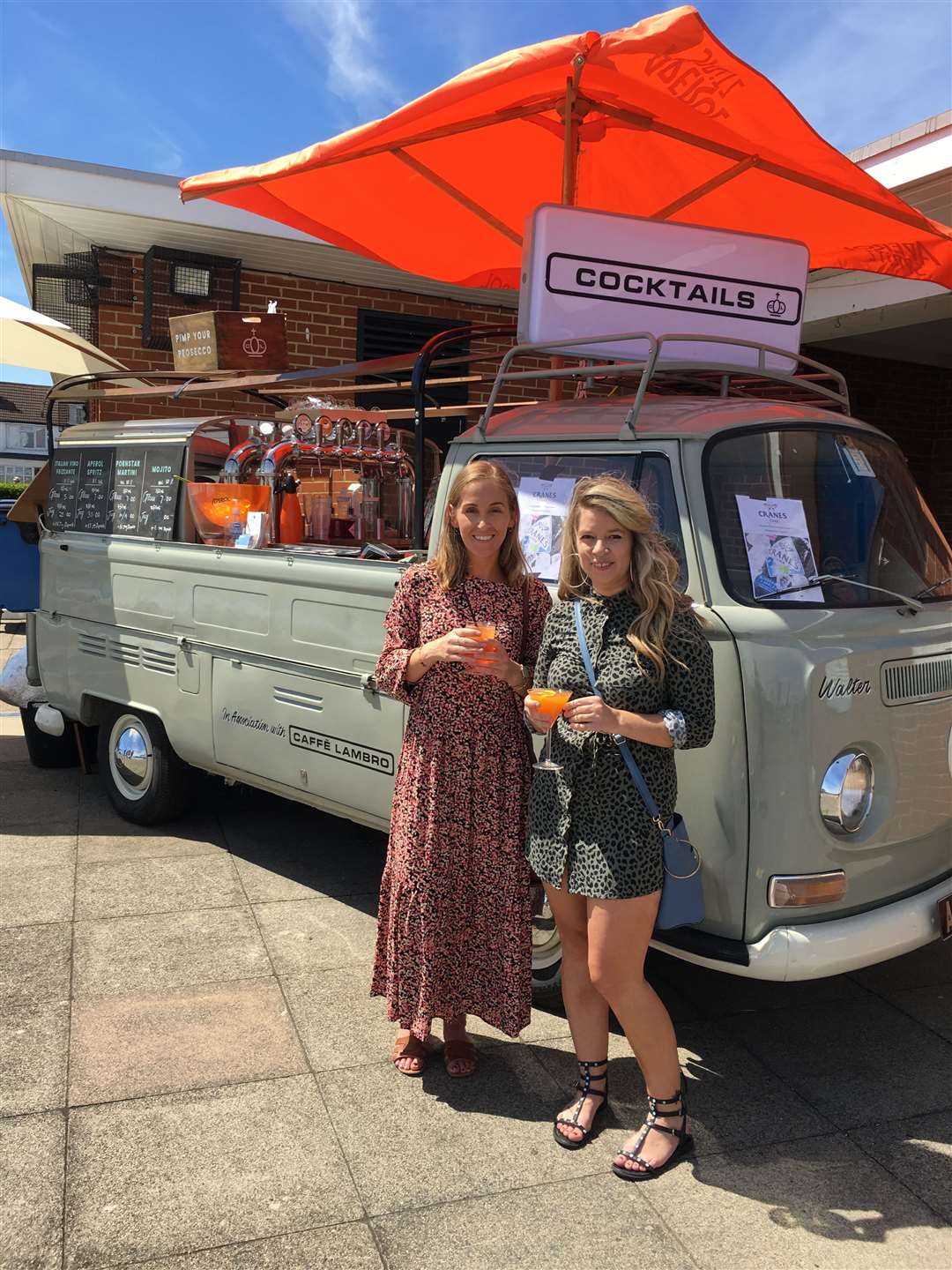 The prosecco bar at Walmer Paddling Pool was a big hit with passers by Picture: Caffe Lambro