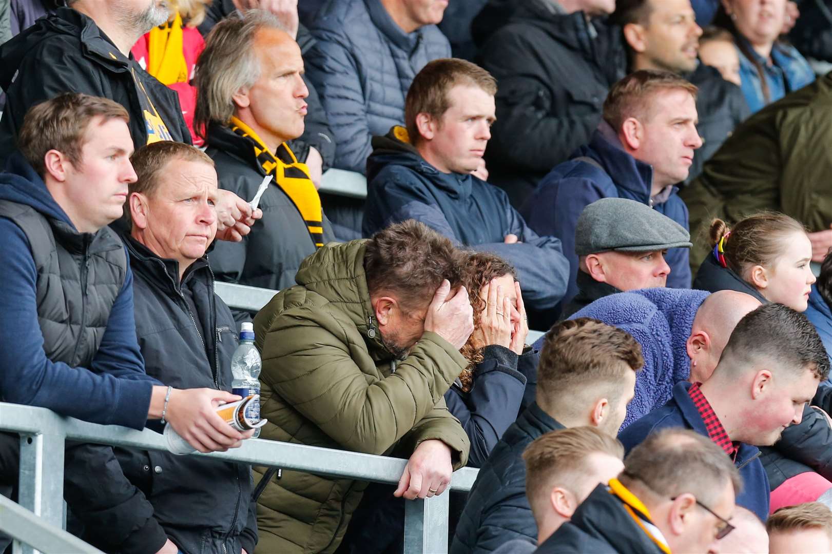 Maidstone fans look thoroughly fed up against Aldershot. Hakan Hayrettin says it will be different next season Picture: Matthew Walker