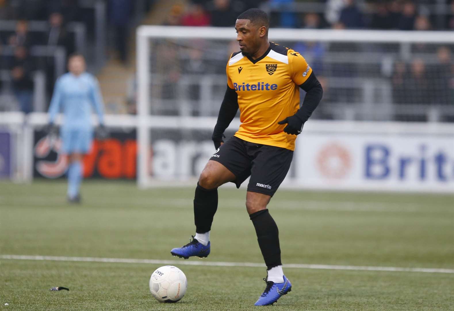 Andre Boucard has time and space on the ball for Maidstone against Oxford City. Picture: Andy Jones FM27591196