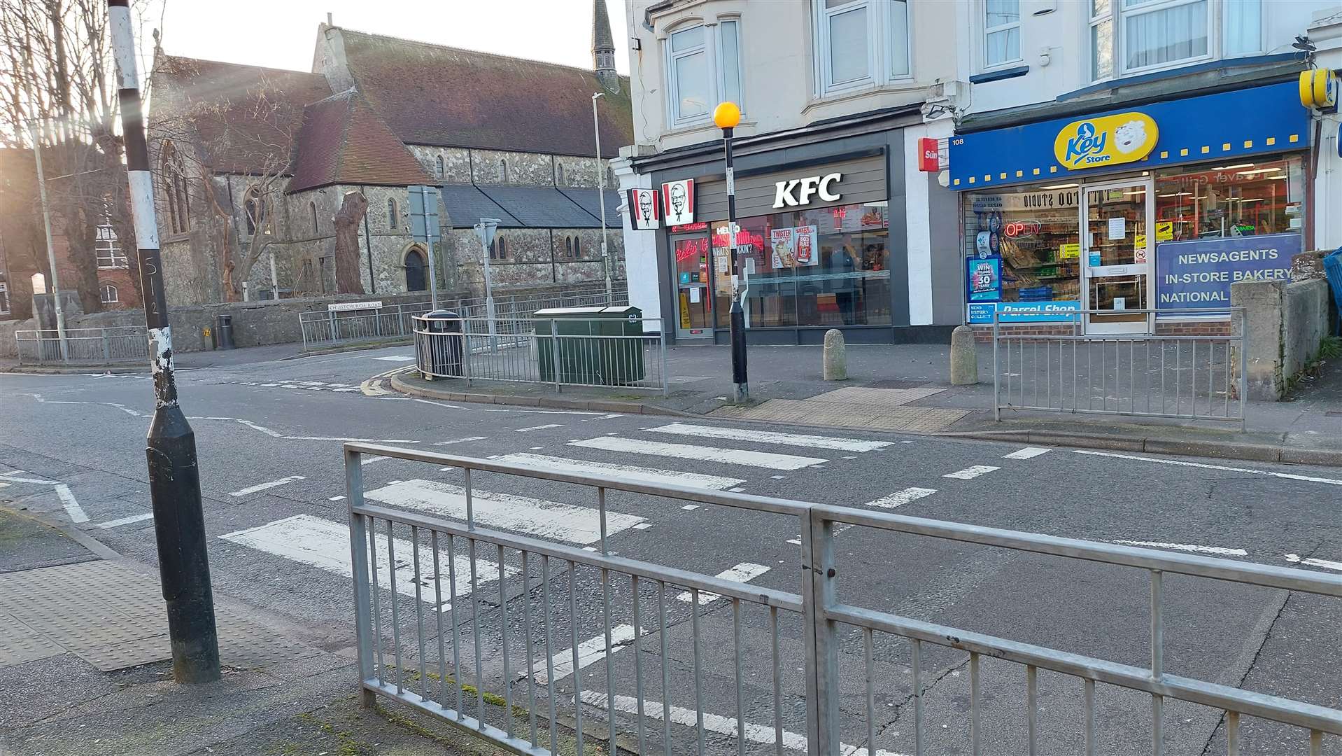 The crossing outside KFC has been described as a "serious hazard for pedestrians"