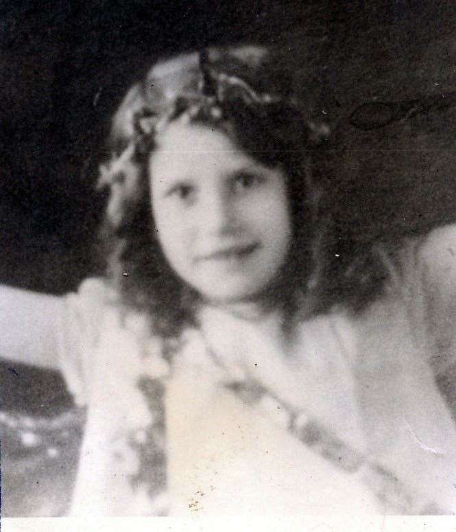 Mabel Crocker as a child in 1928