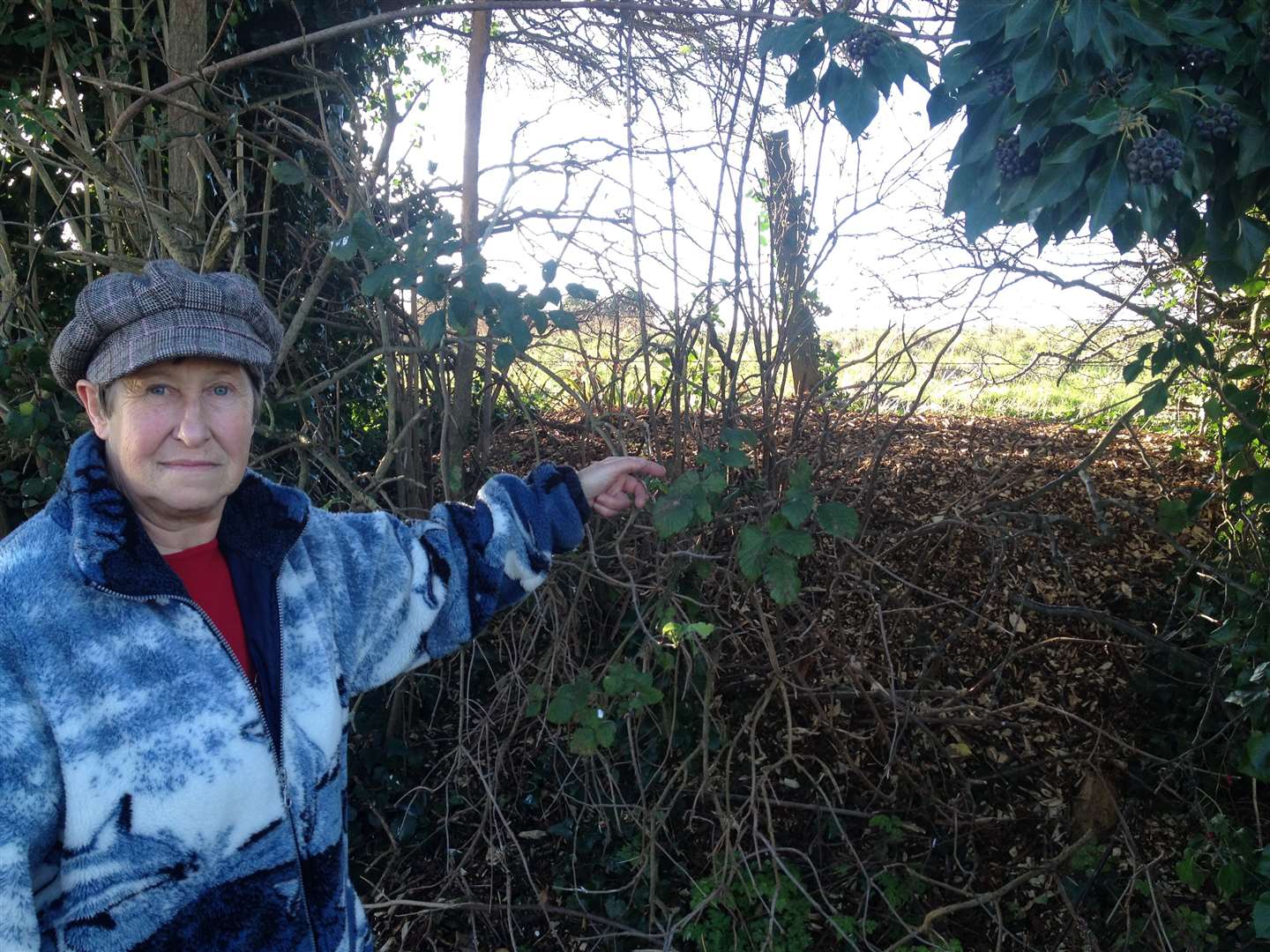 Janet Anning of Northboure Road in Great Mongeham thinks the flytipping is unfair