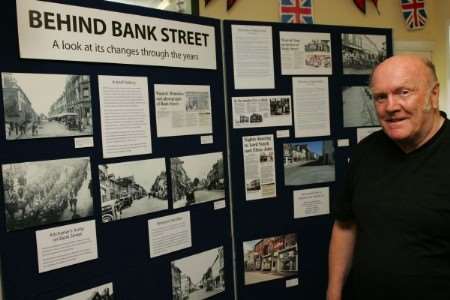 Ashford Museum curator Alan Terry with the newly-opened Bank Street exhibition