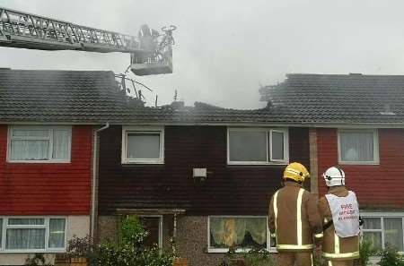 Firefighters at the scene. Picture: KM Group staff photographer GARY BROWNE