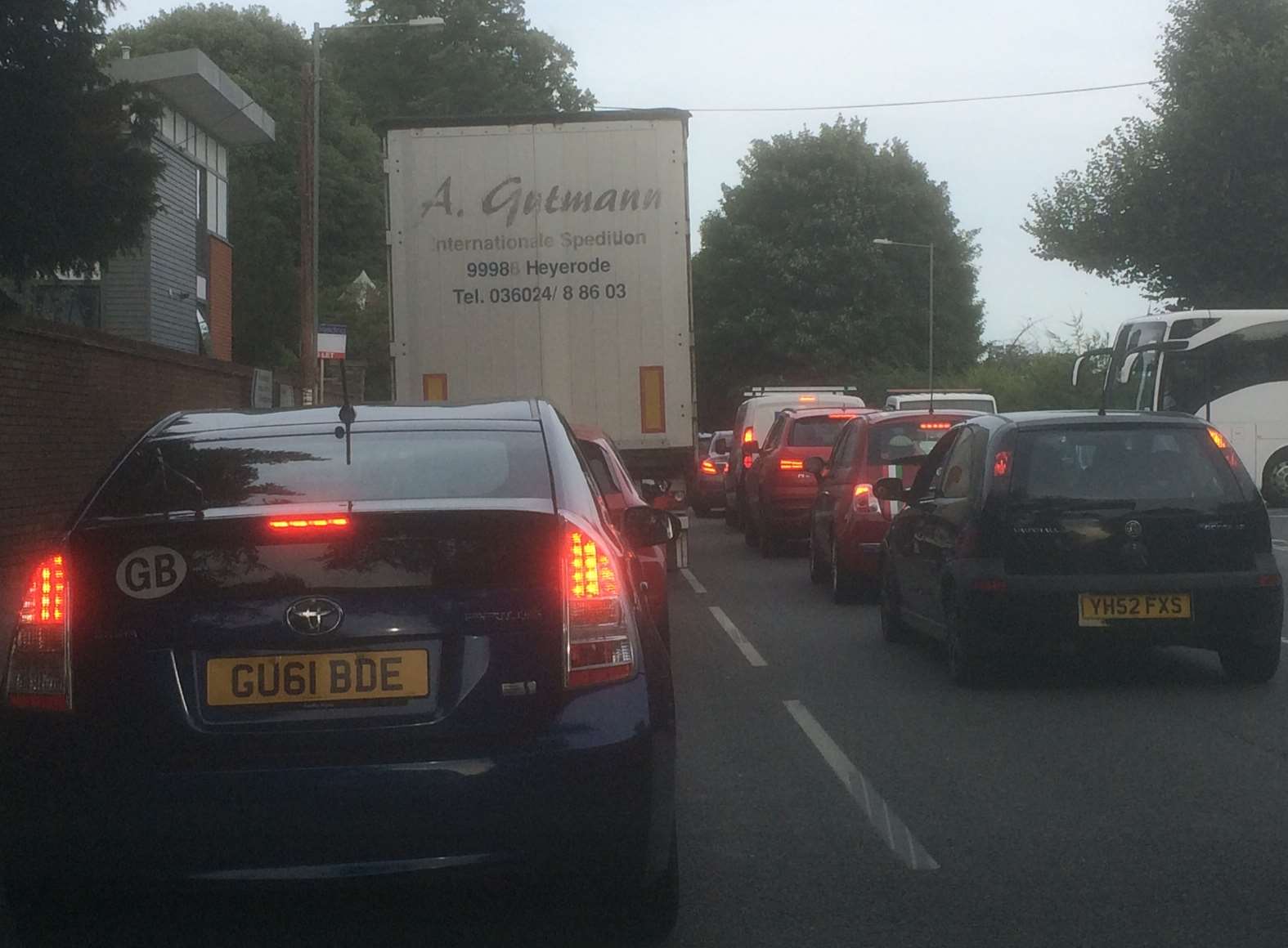 Gridlock on A2 as motorists try to avoid going on the M2