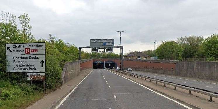 Liadi was seen driving slowly by police in Vanguard Way, Strood close to the entrance of the Medway Tunnel. Picture Google Maps