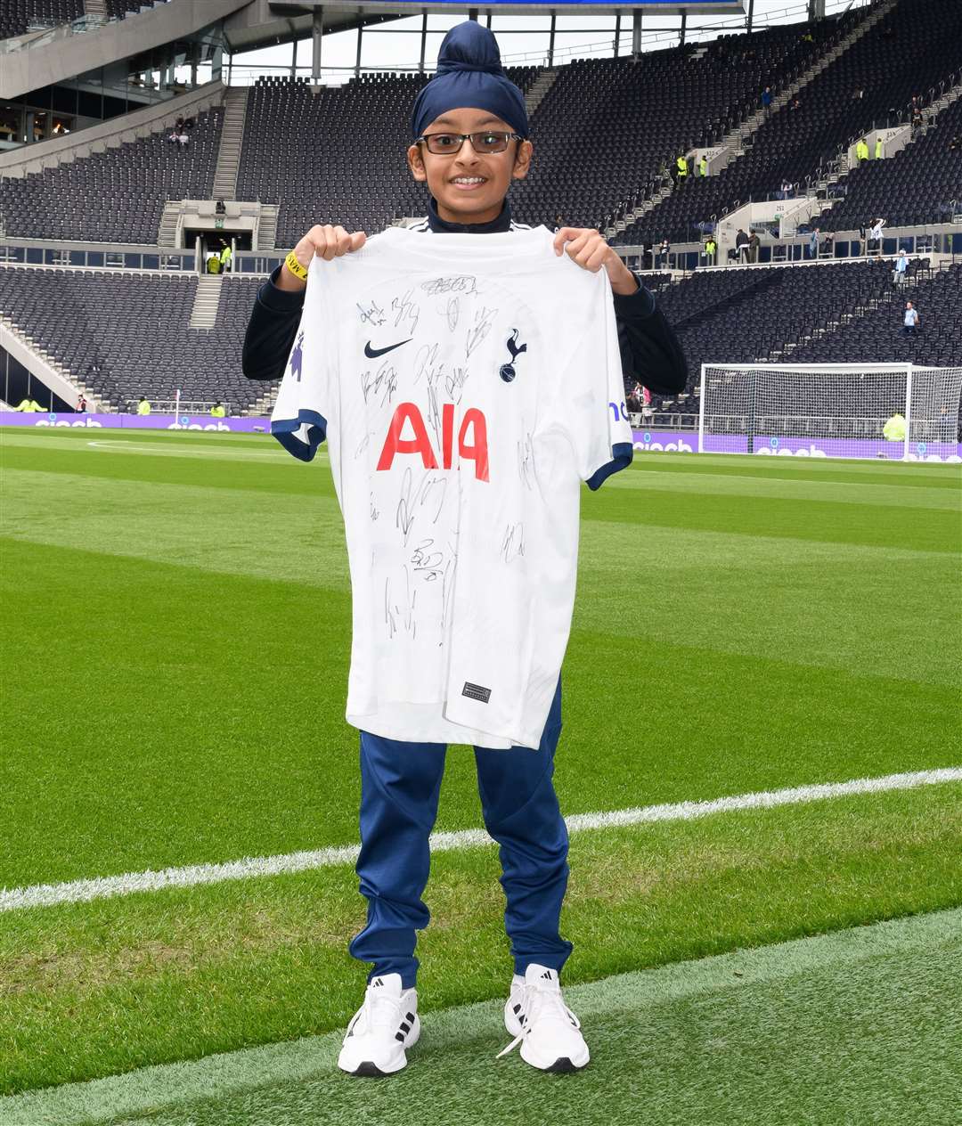 Jeevan with his signed shirt