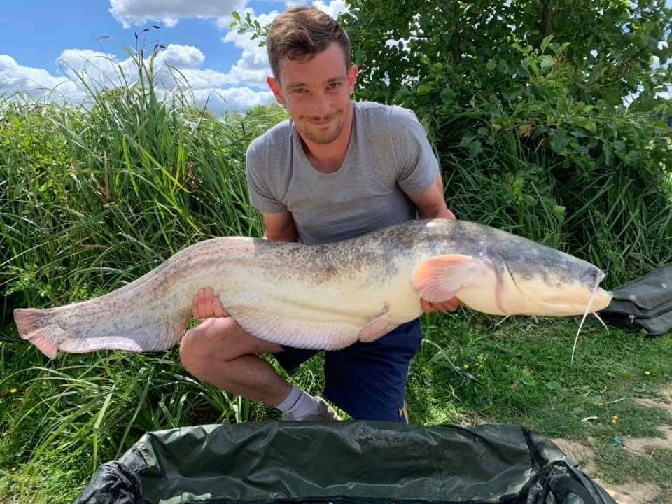 Dover angler Josh Buckingham shows off his 31lb catfish (38840273)