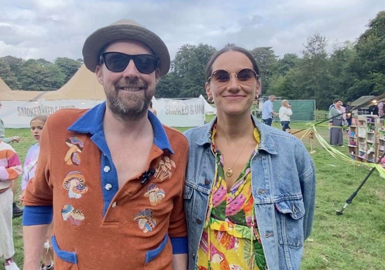 Kaiser Chiefs frontman, Ricky Wilson and his wife Grace Zito were among the attendees at the Smoked & Uncut Festival in Bridge, near Canterbury