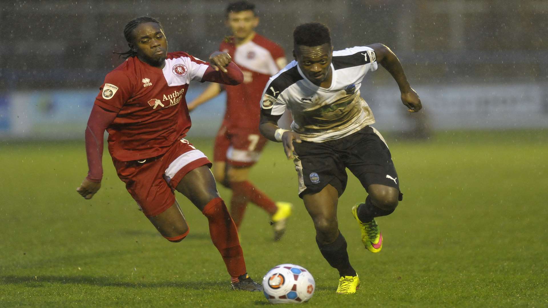 Toby Ajala in action for Dover Picture: Tony Flashman