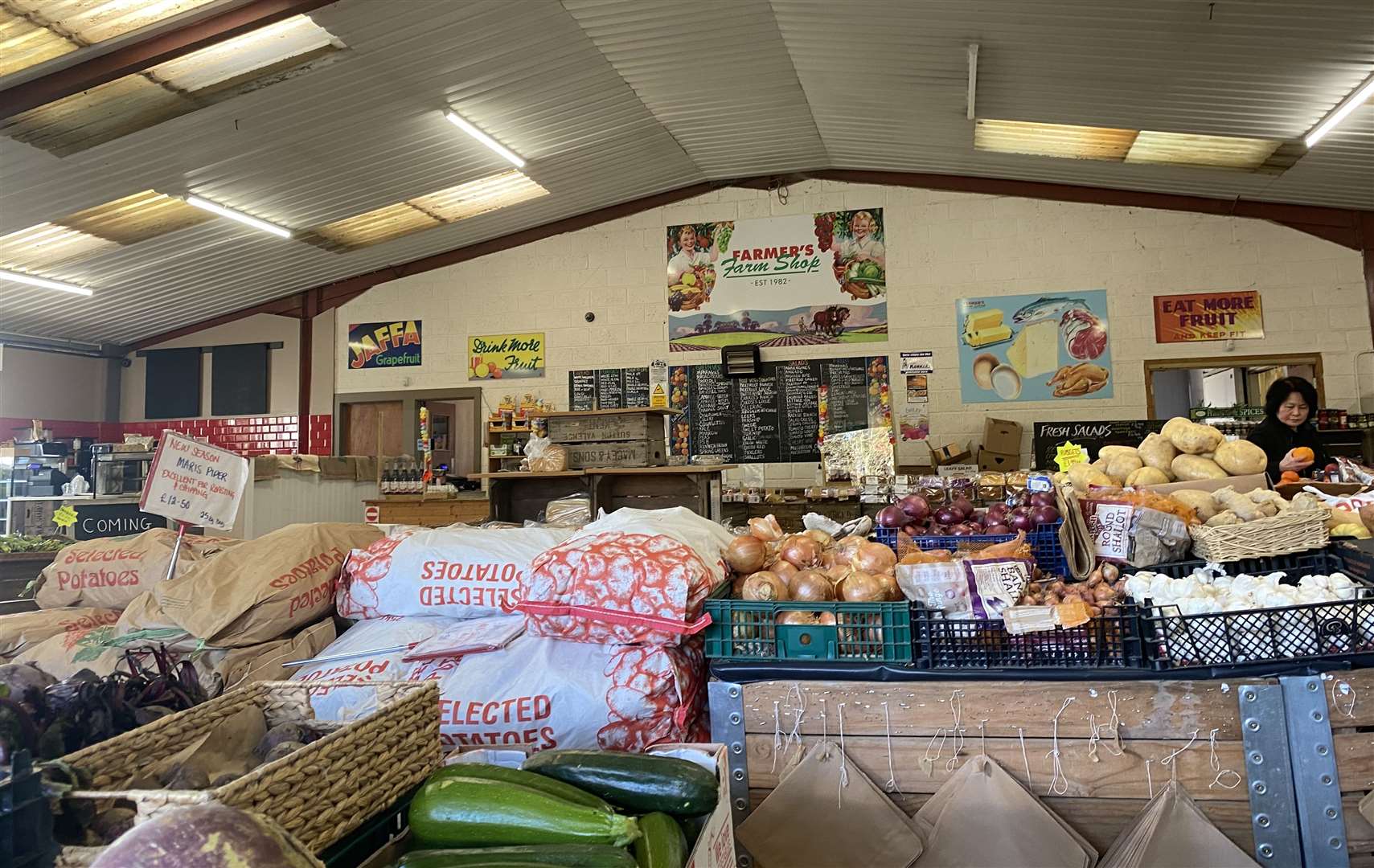 Inside the farm shop, which had a friendly atmosphere