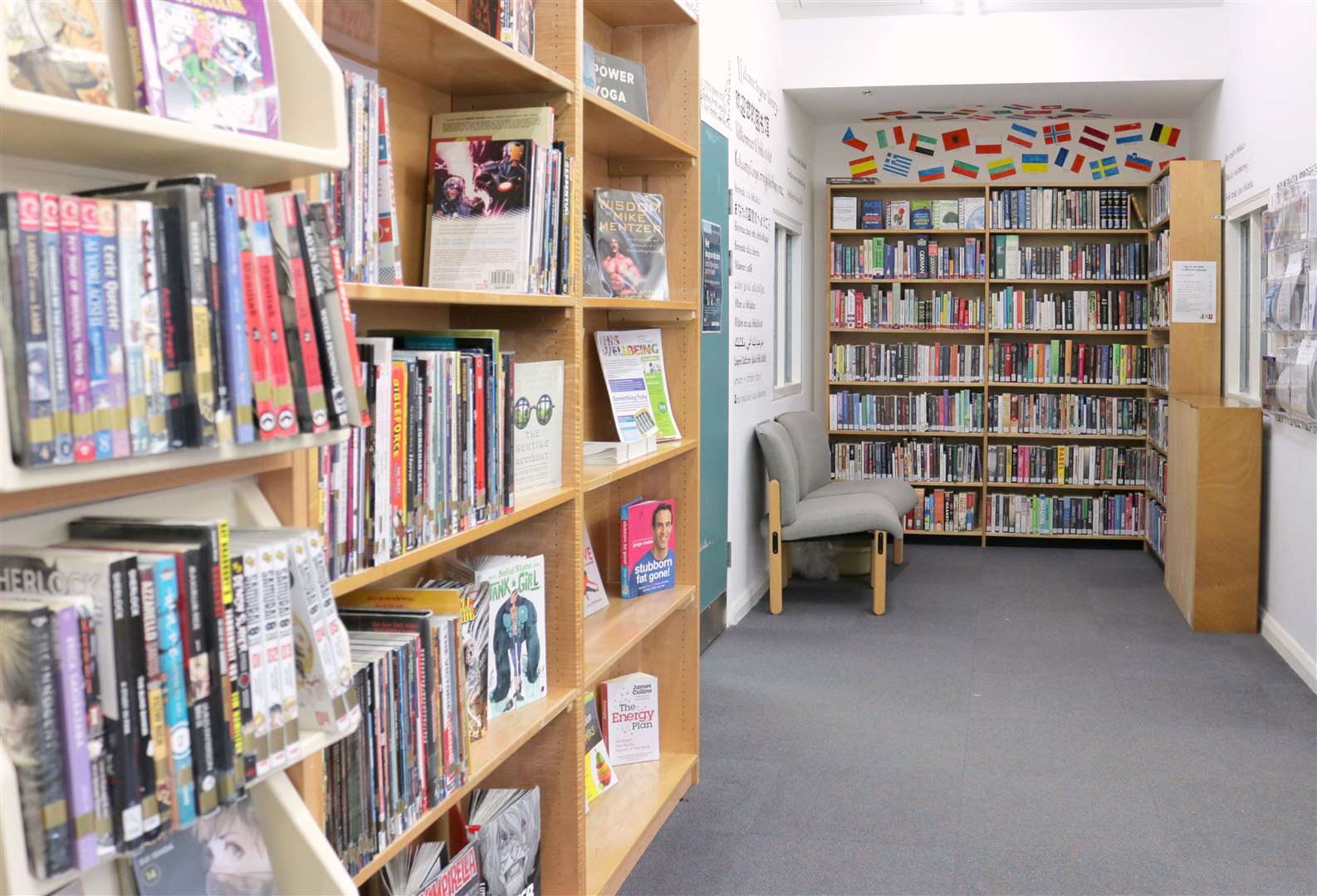 The library at HMP Swaleside where inmates have developed their reading skills