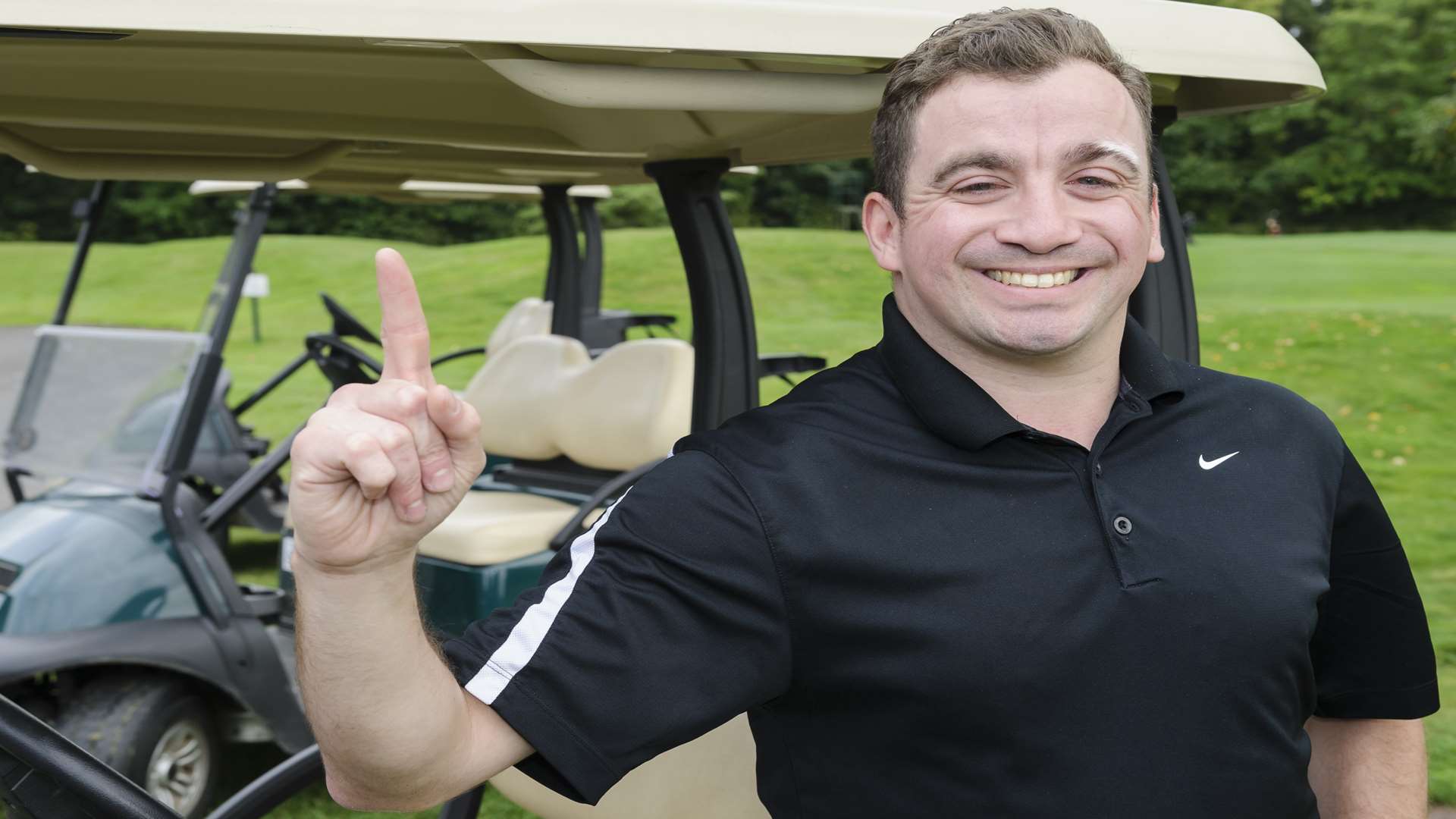 Steven Evans, who hit a hole in one. Picture: Andy Payton