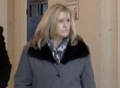 Head teacher Jacqueline Tovey leaving the inquest in Gravesend