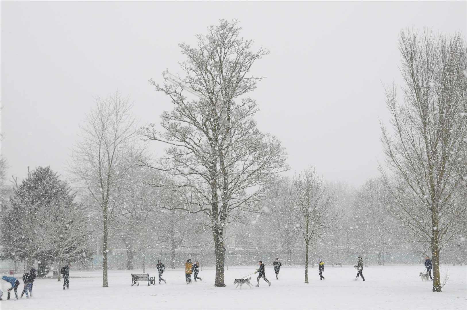 Snowy scenes in Victoria Park, Ashford, when the Beast from the East hit earlier this year