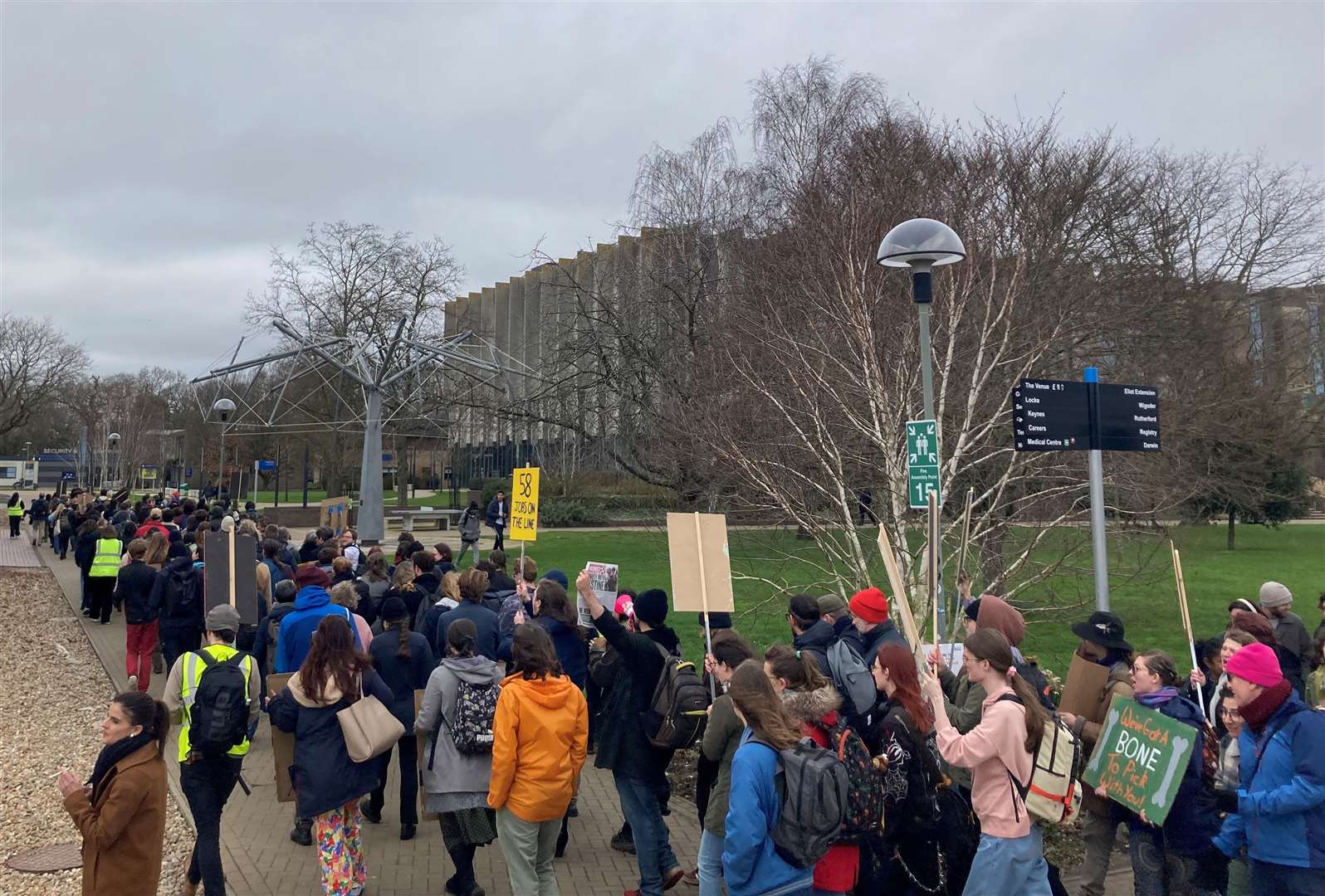 University of Kent students and staff protests over proposed course cuts and job losses