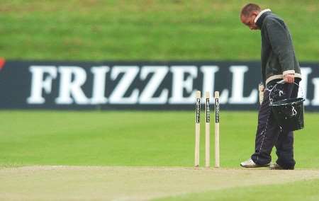 Preparing The Mote pitch for this season's match against Gloucestershire proved a headache for head groundsman Tony Saunders and resulted in eight points docked for Kent