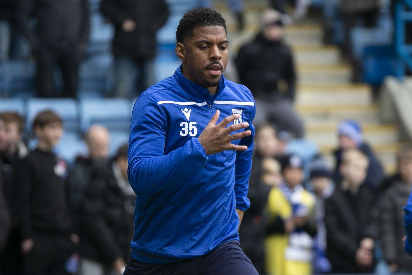 Tristan Abrahams got his first start for the Gills in the midweek game at Stockport