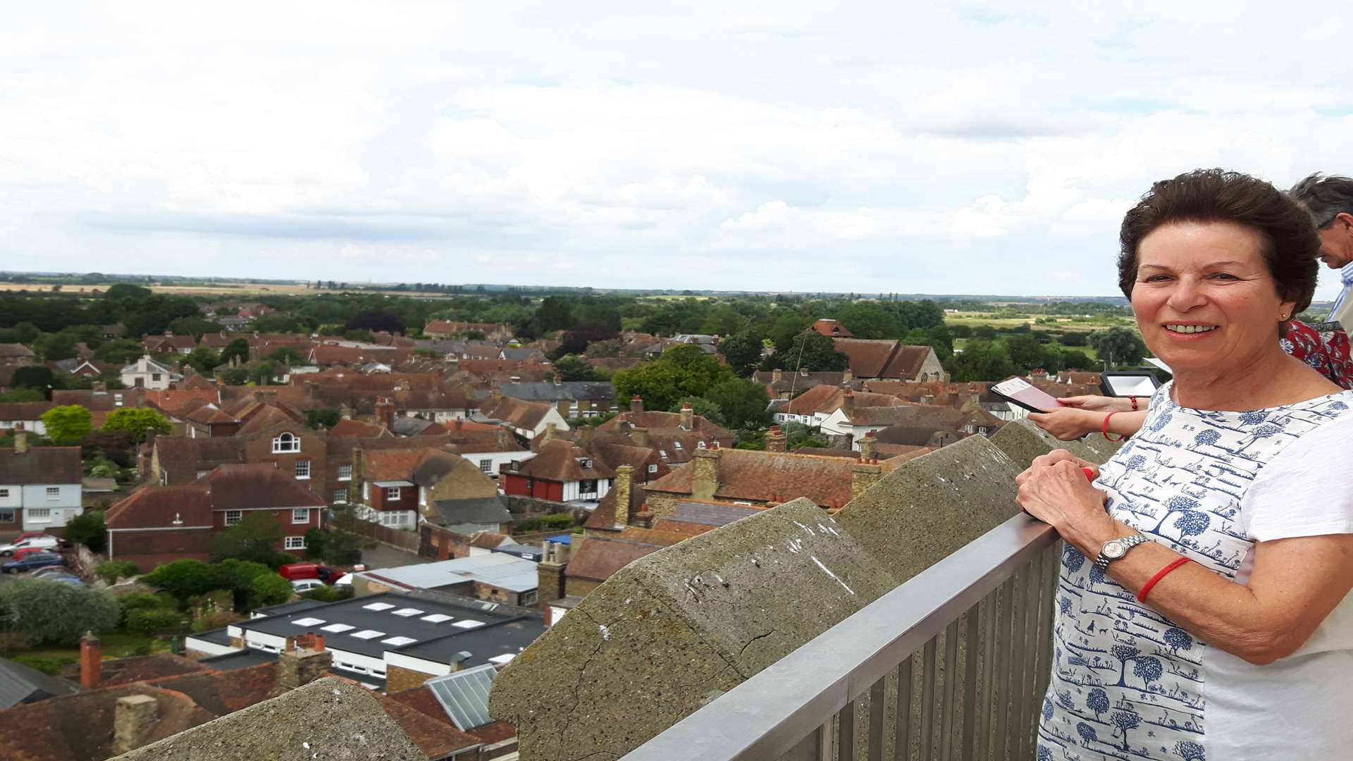Sandwich resident Beatrice Forster enjoys the view