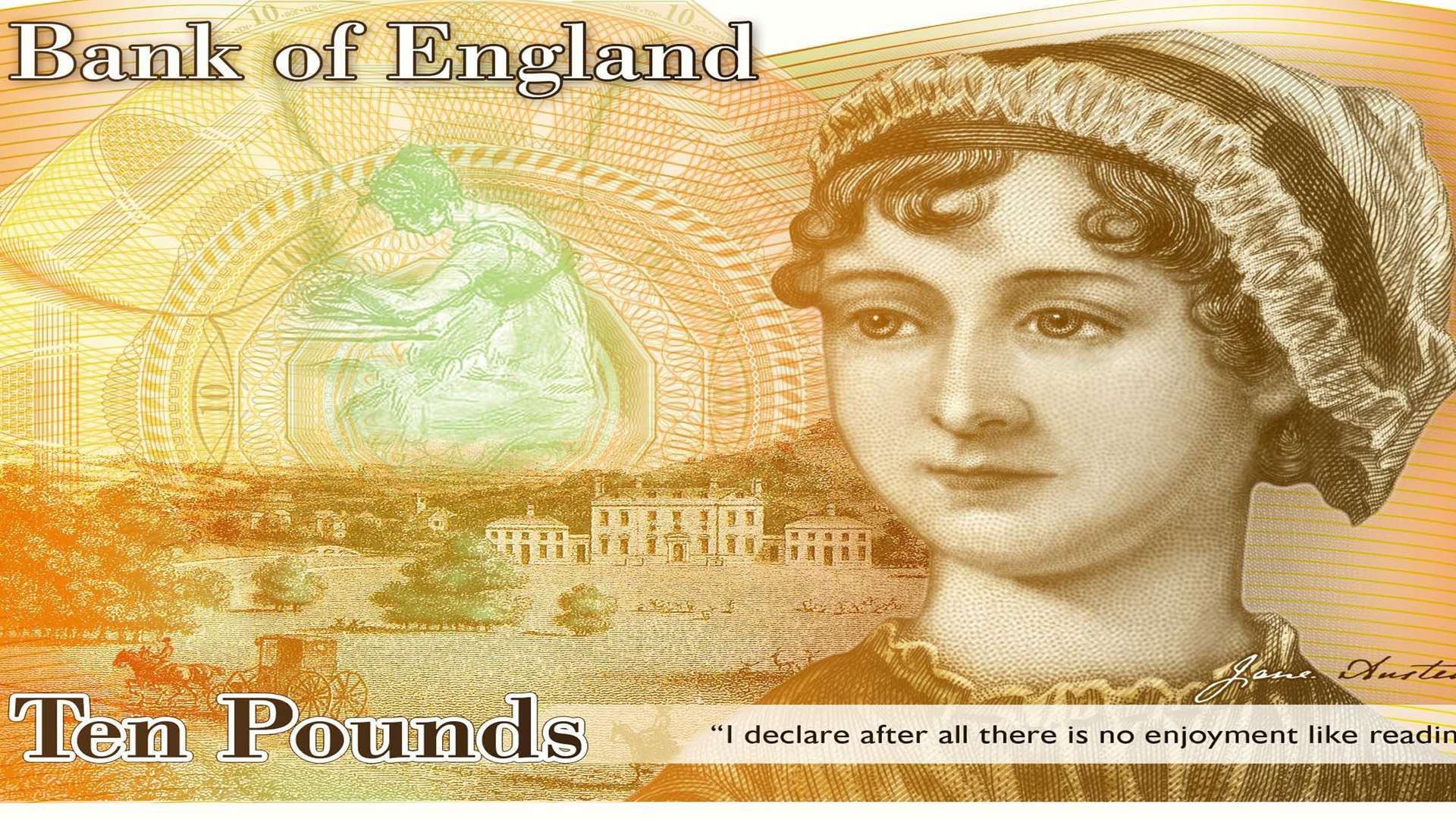 Jane Austen features on the new £10