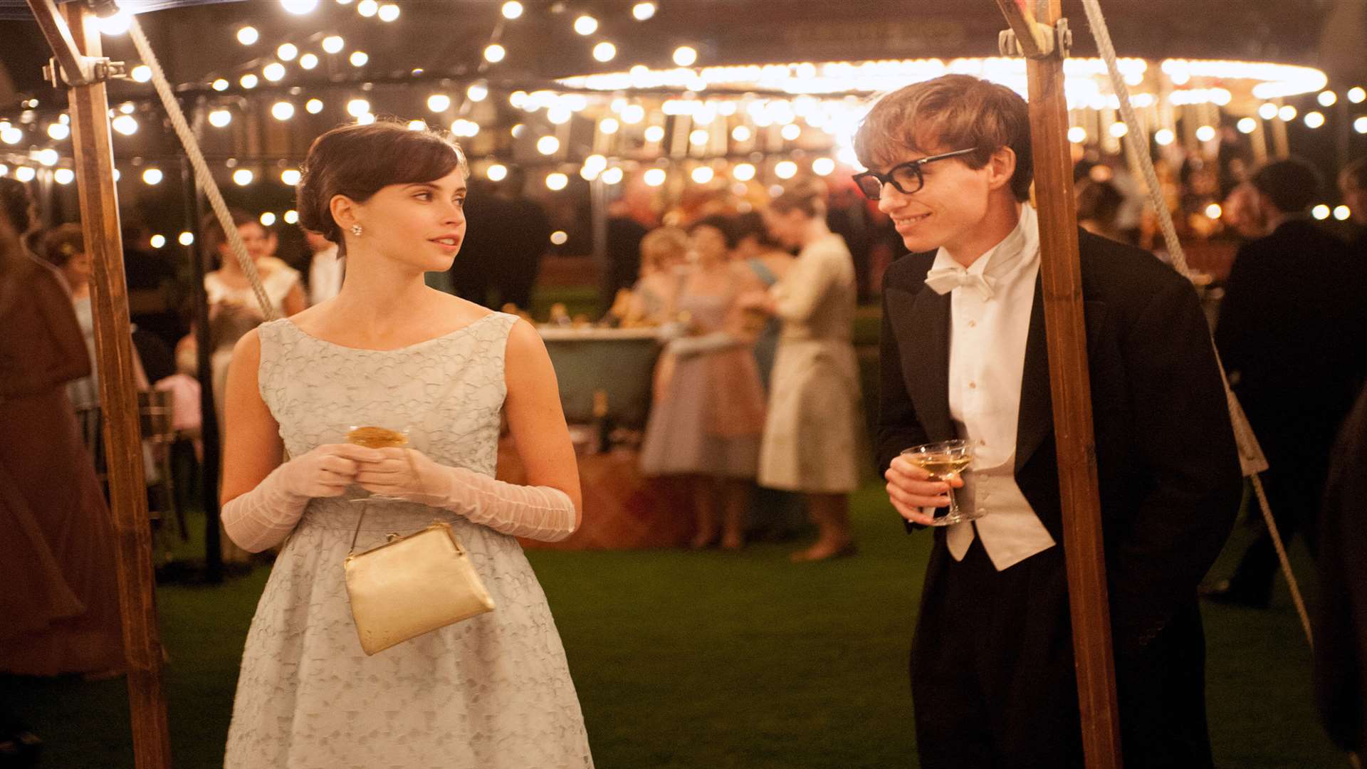 Felicity Jones and Eddie Redmayne, in The Theory Of Everything. Picture: PA Photo/Handout/Universal Pictures