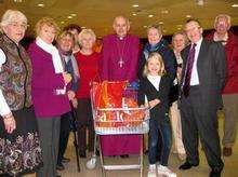 The Right Rev Trevor Willmott visited shoppers at Sainsbury's in Sittingbourne